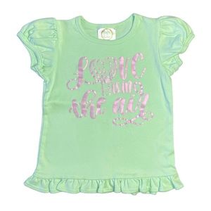 Blanks Boutique Love Ruffles Top Mint 5T